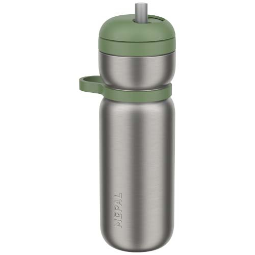 Bouteille de sport en acier à personnaliser 600 ml Twist Vert mousse